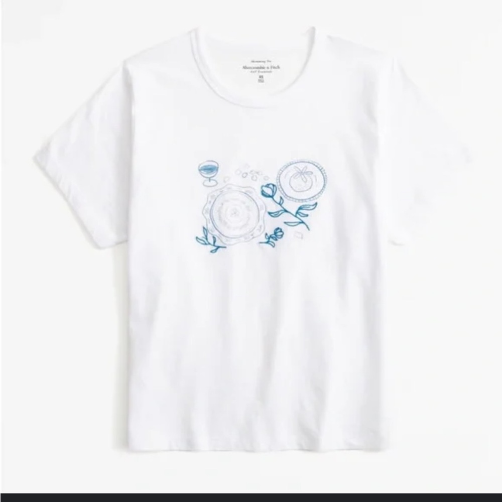 Abercrombie & Fitch embroidered graphic baby tee